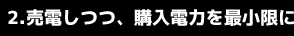 売電しつつ、購入電力を最小限に