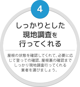 しっかりとした現地調査を行ってくれる